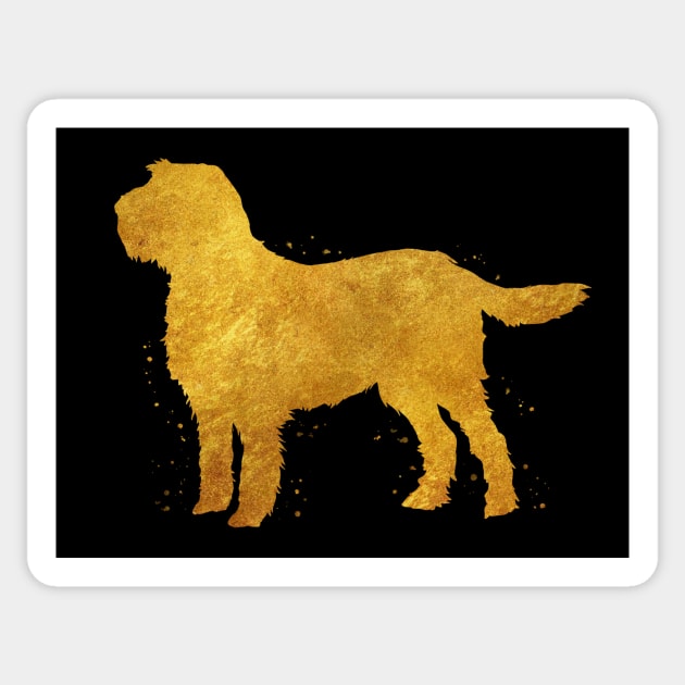 Italian Spinone golden art Sticker by Yahya Art